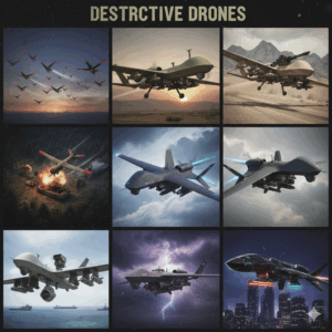 Drones con carga explosiva.