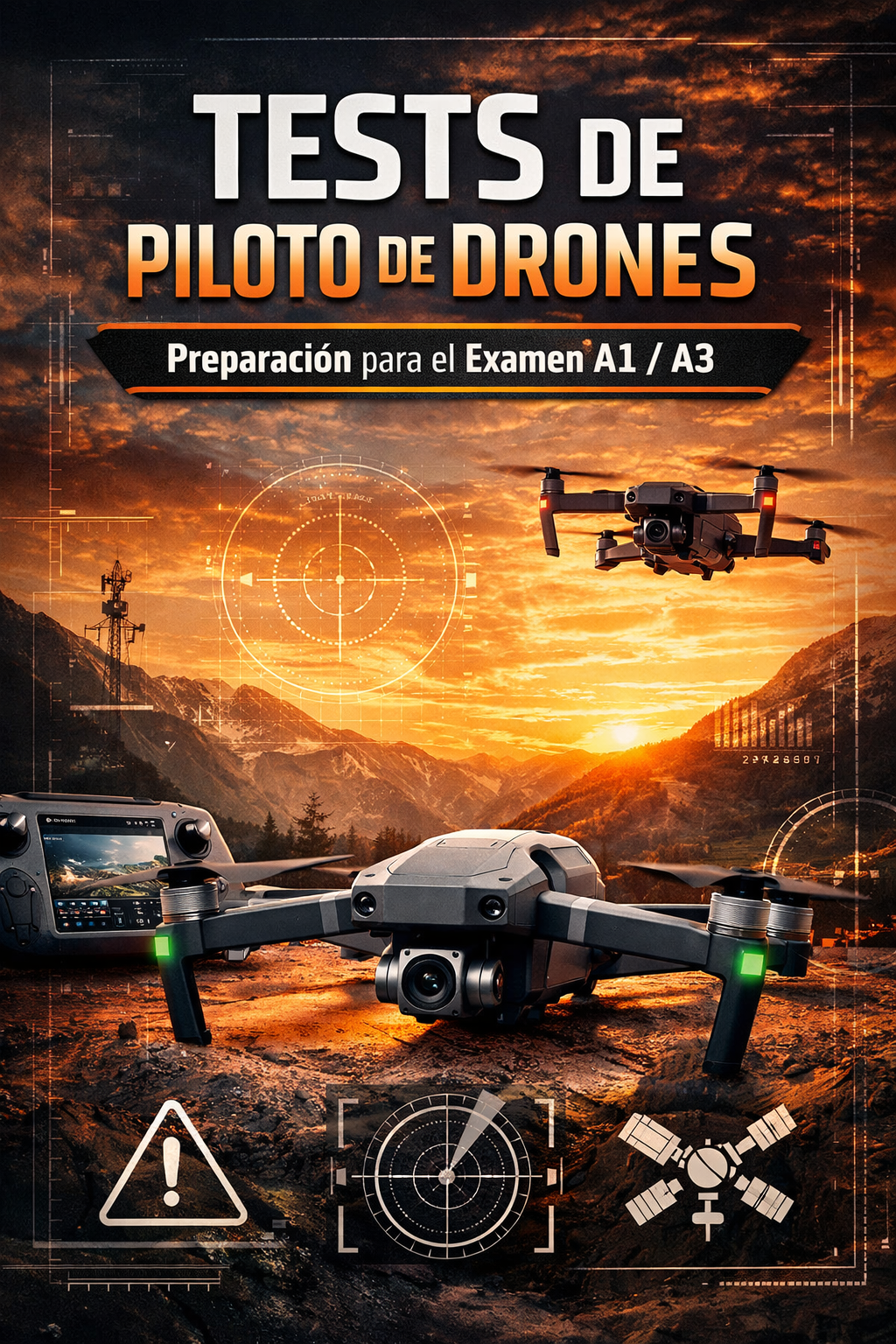 Portada del libro Tests de Piloto de Drones: Preparación Completa para el Examen A1/A3